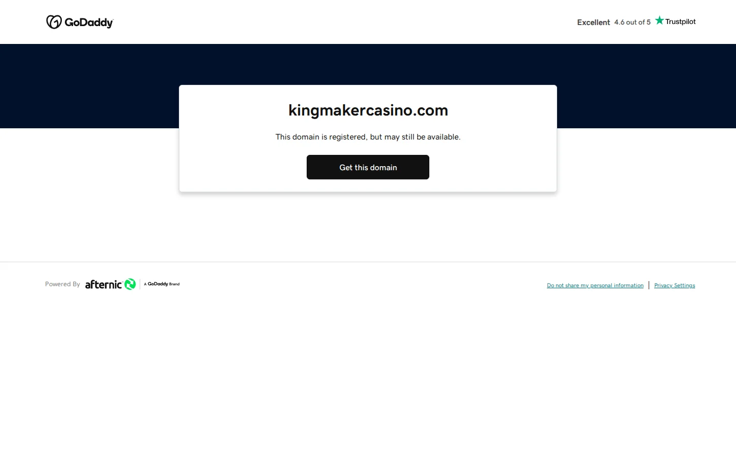 Kingmaker Casino desktop view